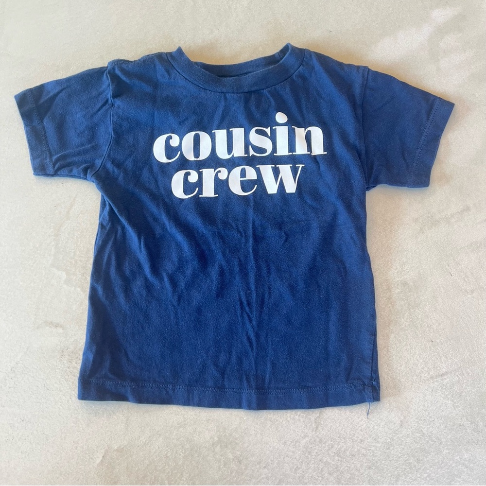 COUSIN CREW‎ Cotton Tee, Navy, 2T